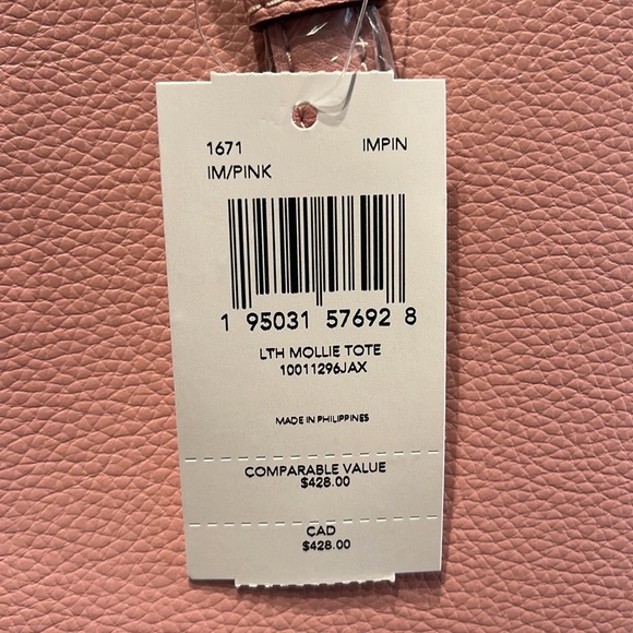 Coach Zip Top Tote 
IM/Pink - Picture 12 of 16